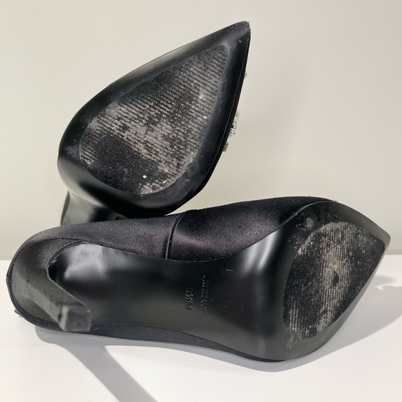NINE WEST Black Pearl and Rhinestone Heels - Picture 7 of 8